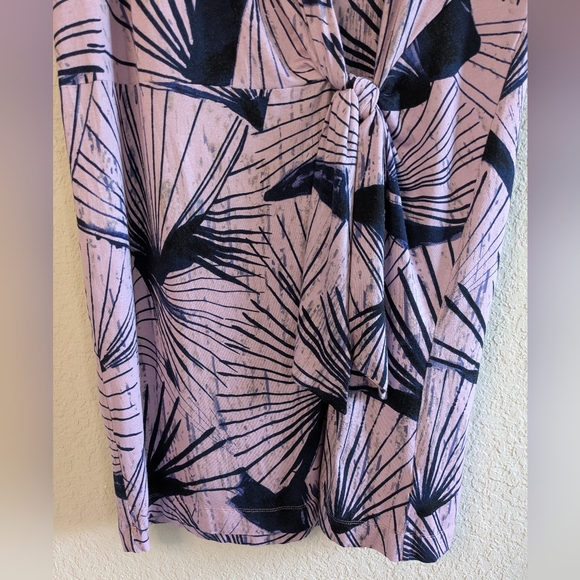 Anthropologie Maeve Jersey Dress Purple Lavender Short Sleeves Size L Excellent - Picture 2 of 9